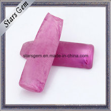 Piedra preciosa rosada de rubí sintética áspera